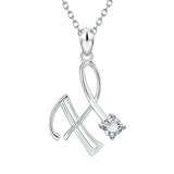 H Customized Necklace 925 Sterling Silver Word design Charm Necklace