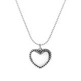 925 Sterling Silver Love Lettering Necklace Side Heart Pendant Female Jewelry