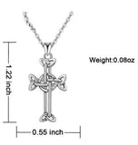 925 Sterling Silver Irish Celtics Cross Knot Pendants Necklaces Collar Fine Celtics jewelry For Man Birthday Gift