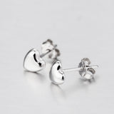 Stud Heart Silver Earrings Jewelry Earrings