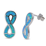Opal Infinity Stud Earrings