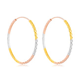 18K Gold European And American Fashion Personality Multicolor Hoop Earrings Large Circle Earrings Female Jewelry