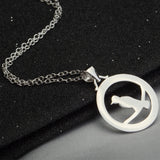 See the world from different angle necklace wholesale silver
