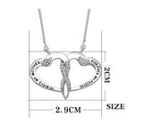 S925 Sterling Silver Necklace Female Fashion Simple Double Love Clavicle Chain Pendant Jewelry Cross-Border Exclusive