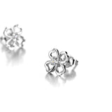 S925 Sterling Silver Creative Four-Leaf Clover Personality Wild Earrings Jewelry Cross-Border Exclusive