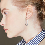Geometric Hoop Earrings Elegant Lady Girl Graduation Gift Earrings