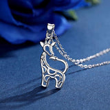 925 Sterling Silver Memory Giraffe  Necklace Animals Jewelry for Women