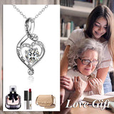 Grandma Gifts for Women Sterling Silver Grandma I Love You Forever Love Heart Necklace Jewelry for Grandmother