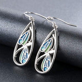 Dragonfly Dangle Earrings for Women - 925 Sterling Silver Waterdrop  Jewelry Unique Gifts for Mother Daughter Girls Nature Lovers(Blue)