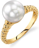 Pearl Ring with White South Sea Cultured Pearl and 14K Gold Terrie Pearl Ring for Ladies in Fashion