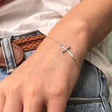 925 Sterling Silver Cross Bracelet For Women