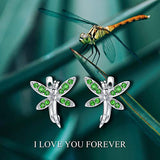  Silver Hoop Earrings Emerald Green Jewelry with Swarovski Crystals