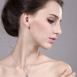 14K Gold Created Moissanite Stud Earrings For Women