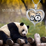 Panda Necklace Sterling Silver Cute Animal Panda Necklace Jewelry Gifts for Women Mother