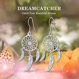 925 Sterling Silver Earrings, Dreamcatcher Drop Earrings for Women Girls Celtic Dangles Gift for Her