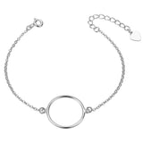 Circle Single Pearl Link Bracelet