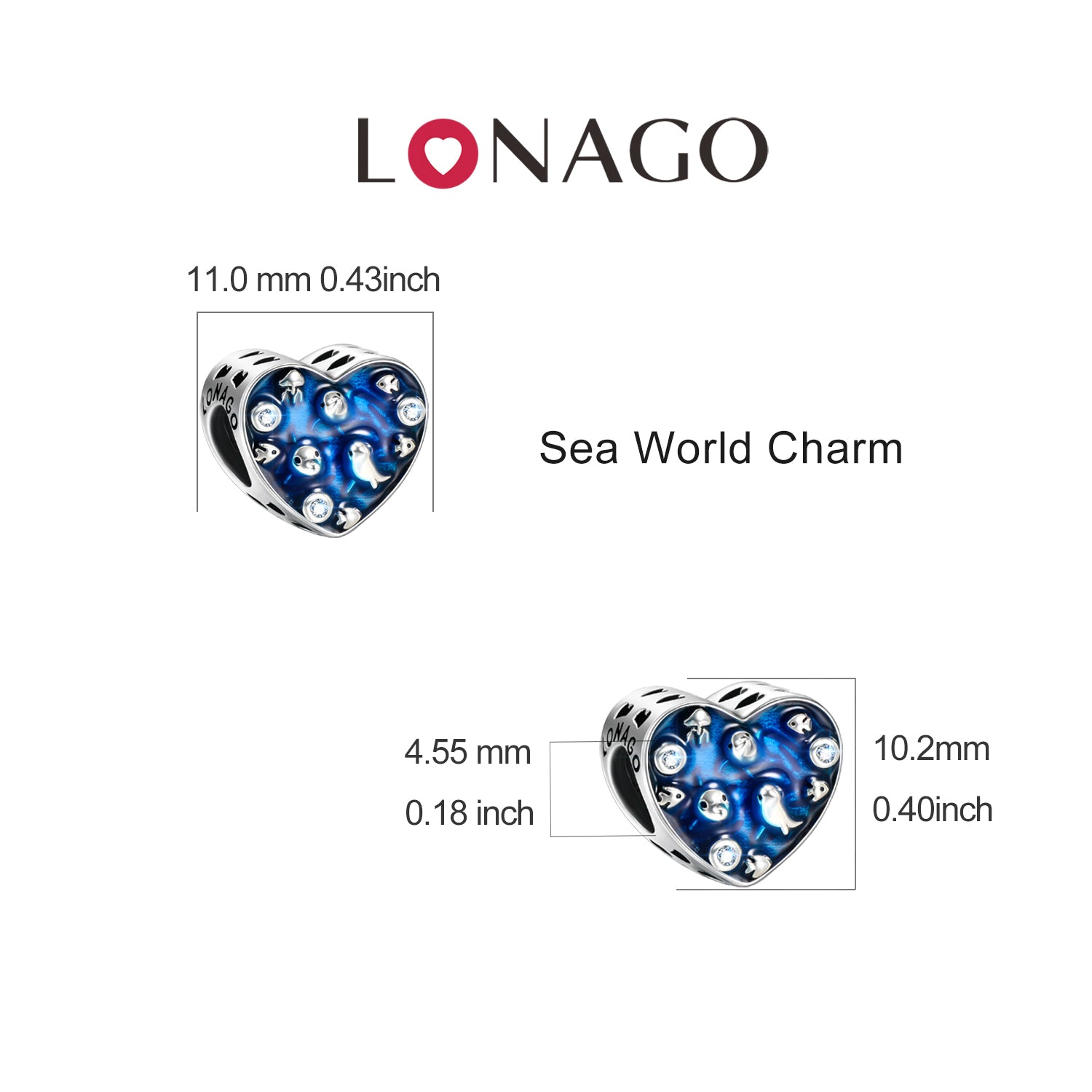 Wholesale Cheap Enamel Sea World Bracelet Beads With Big Hole
