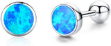 925 Sterling Silver Hypoallergenic Opal Stud Earrings for Sensitive Ear Women Birthday Gifts for Teenager Daughter