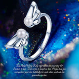 Angel Wings Toe Rings 925 Sterling Silver Pearl Toe Rings  for Women