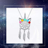Dream Catcher Unicorn Necklace S925 Sterling Silver Unicorn Jewelry for Teens Women
