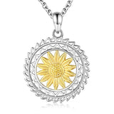 Silver Sunflower  Necklace Pendants