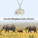 Cute Elephant Animal Pendant Necklace  925 Sterling Silver Birthday Jewelry for Women Girls