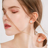 Moonstone Earrings Sterling Silver Heart Earrings Tiny Small Stud Earrings  Moonstone Jewelry Gift for Sensitive Ears
