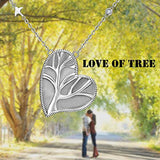 Tree of Life Necklace for Women 925 Sterling Silver Classic Oxidized Heart Necklace Pendant for Girls Mother Girlfriend Daughter