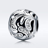 925 Sterling Silver Blossom Flowers Charm for Women Snake Bracelet Charm