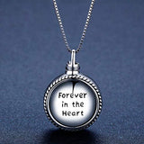925 Sterling Silver Urn Necklace for Ashes-Round Cremation Keepsake Pendant Tree of Life Ashes Necklace Jewelry Gifts