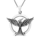 Silver Phoenix Pendants Necklace