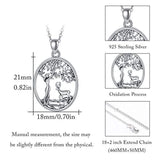 Tree of Life Necklace for Women Dainty Family Tree Forest Goddess Elk Good Luck Pendant Necklace  for Women