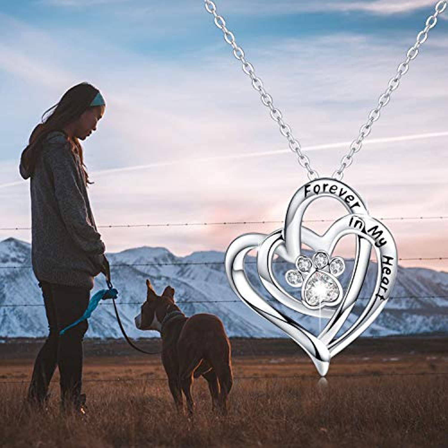 German shepherd necklace dog necklace silver German shepherd gift for pet  lover