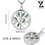 Jewelry 925 Sterling Silver Tree Necklace Tree of Life Pendant for Women Gift