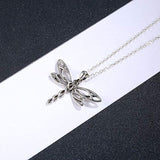 Sterling Silver Dragonfly Pendant Necklace Irish Celtic Heart Shaped Knot Pendant Necklace