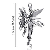 Firefly Fairies Pixie Angel Fairy Pendant Necklace For Women For Teen Oxidized 925 Sterling Silver