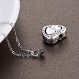 Sterling Silver Cross Cremation Urn Necklace for Human Ashes Memorial Keepsake Jewelry