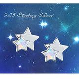 S925 Sterling Silver Opal star Stud Earrings  for Women