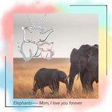 Mom and Baby Elephant Necklace 925 Sterling Silver Necklace for Women Rose Gold Design for Forever Together Gifts