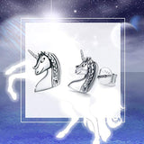 Unicorn Earrings 925 Sterling Silver Tiny Stud Earrings for Women Girls Hypoallergenic Unicorn Stud Earrings