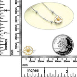 Daisy Flower Anklet For Women Sterling Silver Flower Adjustable Chain Foot Anklet Gifts For Women