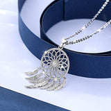 Dream Catcher Dangling Feather Necklaces For Women Inspirational Thanksgiving Christmas Gift 18inch Chain