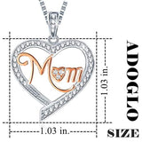 Mom's Birthday Gifts, Always My Mother Forever My Friend Love Heart Pendant Necklace, Fashion Jewelry