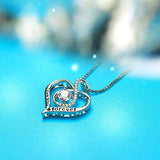 925 Sterling Silver Heart Necklaces for Women Cubic Zirconia Infinity Love Pendant Necklace Gift for Women