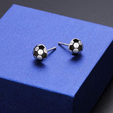 Mothers Day Jewelry Stud Earrings For Men Women Teens 925 Sterling Silver Football Earrings, Best Easter Gifts