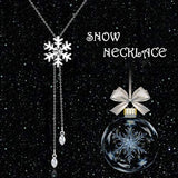 Snowflake Necklace Sterling Silve Snowflake Pendant Necklace Winter Jewelry for Women