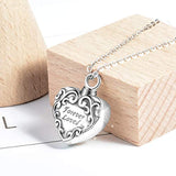 S925 Sterling silver Urn Necklace forever loved Heart Necklace