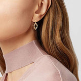 Sterling silver Gold plated  Geometric  Dangle Drop Earrings Fashion Jewelry