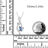 Butterfly Necklace, Infinity Necklace 925 Sterling Silver Butterfly Jewelry Infinity Jewelry for Women