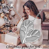 Tree of Life Necklace for Women 925 Sterling Silver Classic Oxidized Heart Necklace Pendant for Girls Mother Girlfriend Daughter
